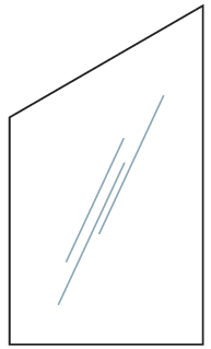 TETZNERJENT VETRO Glasscheibe ECKE beids. B 1030 x H 1200/1800 mm 08437004
