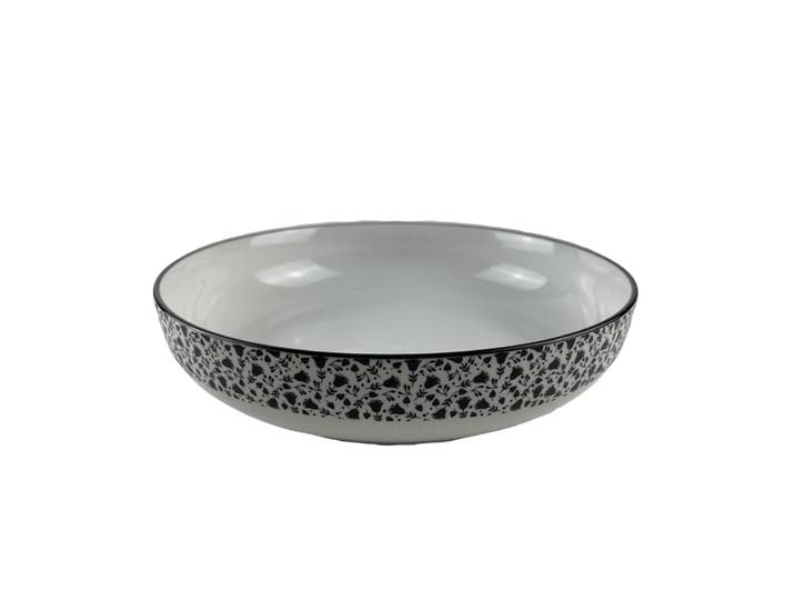 Lot de 4 assiettes creuses en céramique blanc