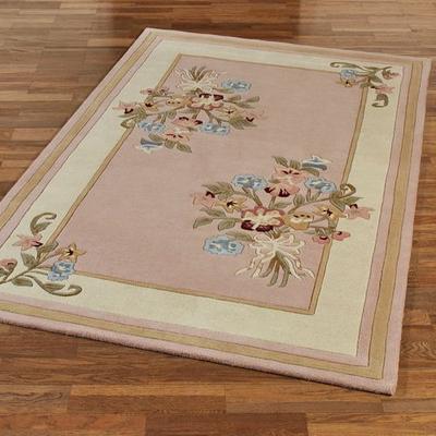 Touch of Class "Garden Bouquet Rectangle Rug, 2'6"" x 4'2"", Dusty Mauve"