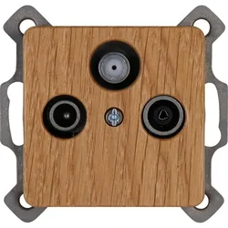 Kopp 917130081 MILANO - Antennensteckdose TV/RF/SAT, digitaltauglich, Farbe: eiche