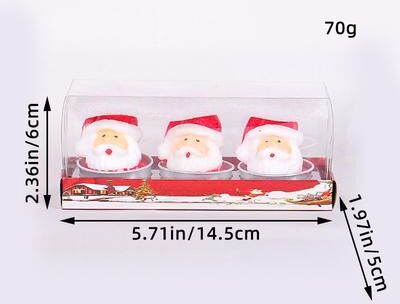 Youfap Market Christmas Gift, Valentine Day Confession Proposal Props, Christmas Craft Gift Candle Painted Decoration head