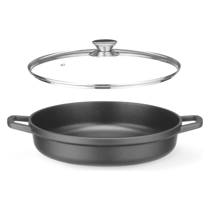 Hendi Kasserolle mit Antihaft-Beschichtung,, 4,3L, Schwarz, 425x332x(H)70mm (Stielkasserolle, 33.20 x 7 cm) (59935117)
