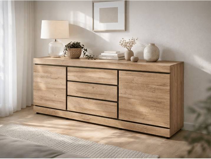 Buffet/bahut MARNOIX 2 portes 3 tiroirs chêne français