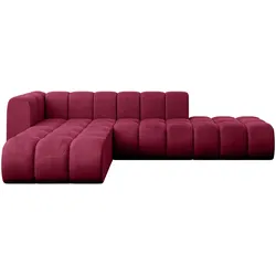 ECKSOFA modulares Sofa Zuvon-L1 - 296x177x70 cm Bordeauxrot