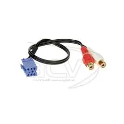 ACV 315001 Becker / Blaupunkt / VDO AUX-IN Mini ISO blau -> Cinch Buchsen