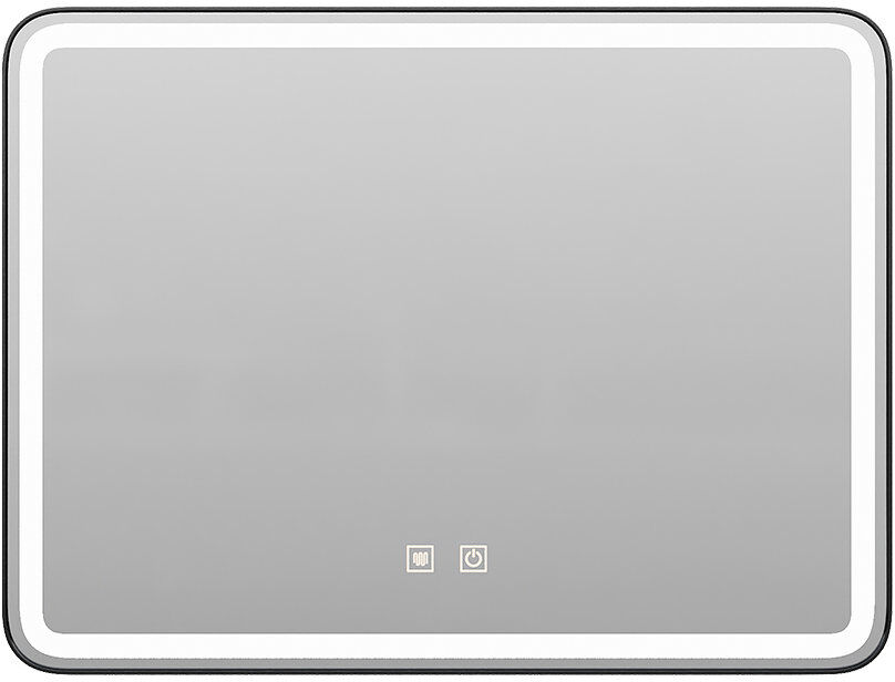Brayden Studio Aluminium Rectangle Wall Mirror Black 50cm H X 70cm W X 4cm D