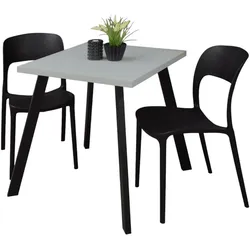 BARTISCH Eirene 70x70x75 schwarz matt/aqua matt lack