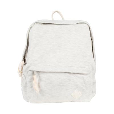 Rucksack URBAN CLASSICS "Urban Classics Unisex Sweat Backpack", Gr. onesize, weiß (sanftes weiß melange, sanftes weiß), Rucksäcke Rucksack
