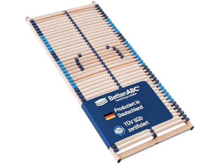 BettenABC - 7-Zonen-Lattenrost Superflex - 120x200cm - Selbstmontage - Mittelzonenverstellung - für alle Matratzen geeignet - hergestellt aus Schicht- & Buchenholz