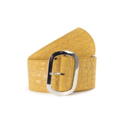 Ledergürtel BA98-COLOGNE "BA98-Cologne Gürtel", Damen, Gr. 75, gelb (curry), Obermaterial: 100% Lammleder LEL., uni, Gürtel Ledergürtel, handgefertigt