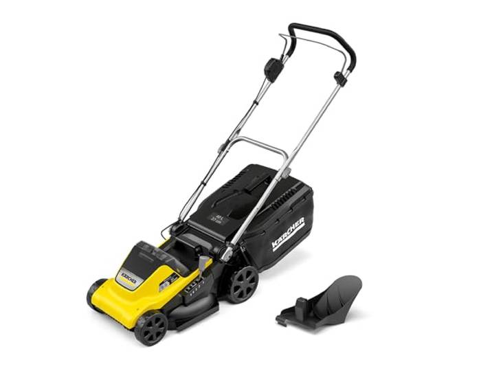 Kärcher Akku-Rasenmäher LMO 4-18 Dual, ideal für Grasflächen bis zu 450 m2, Schnittbreite: 37 cm, Motor: 36 V, Grasfangbehälter: 40 l, verwendbar mit 2 Kärcher 18-V-Akkus, ohne Akkus