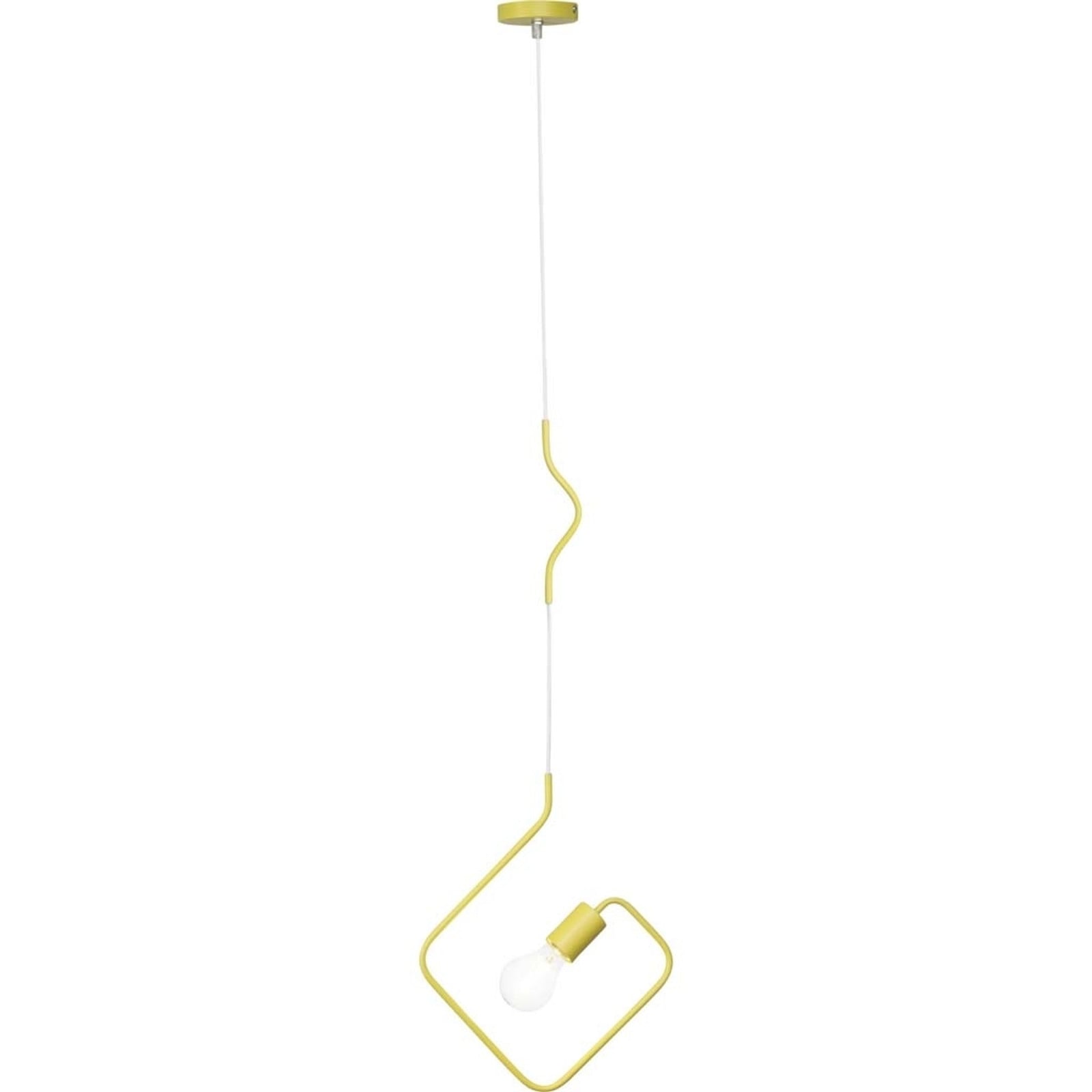 Briljante hanglamp Kacy, geel, hoogte verstelbaar: 162 cm, E27, max. 60W