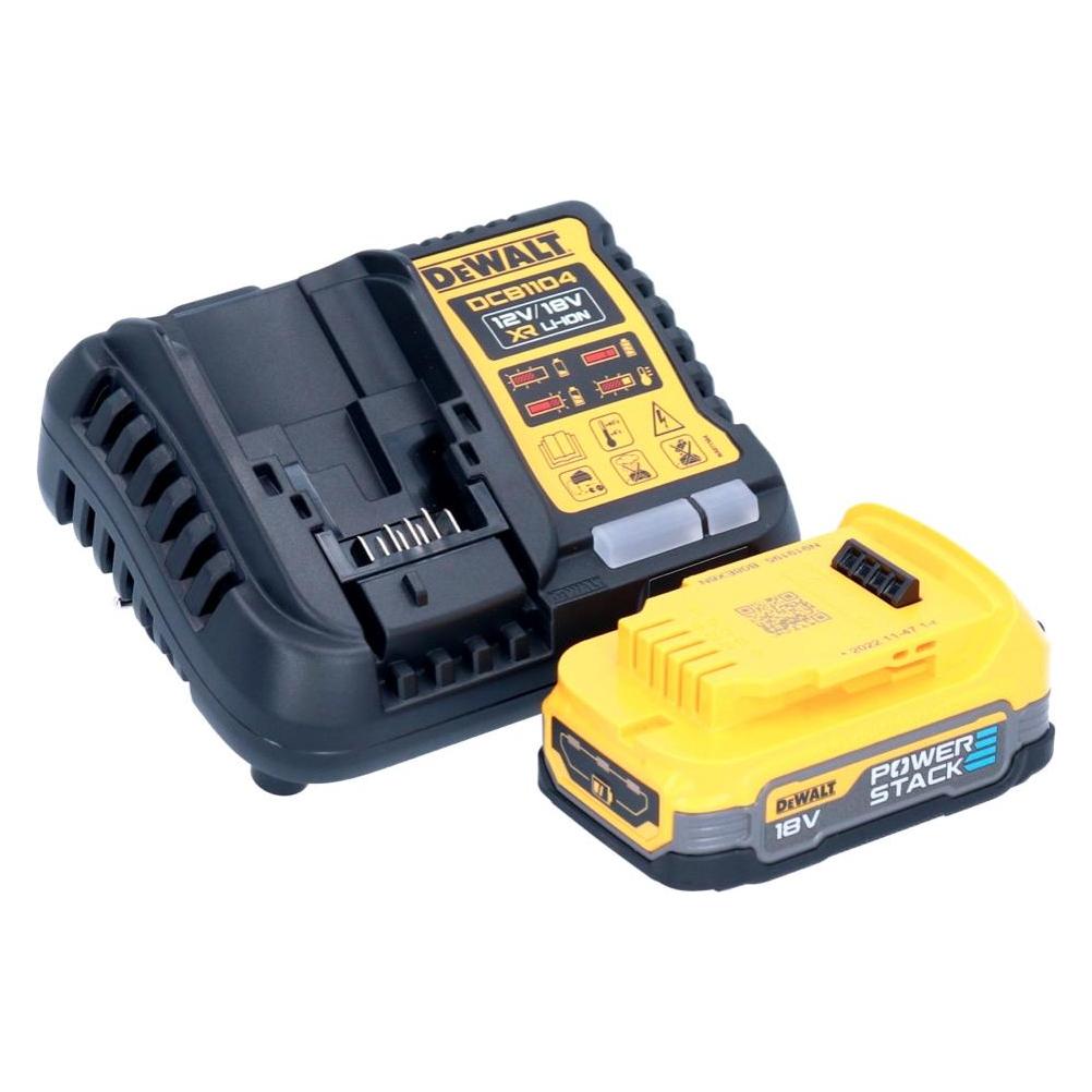 DeWalt DCB 1104 E1 Akku Starter Set 12 V / 18 V 1x Powerstack Akku 1,7 Ah + DCB 1104 Ladegerät (18 V) (39234075)