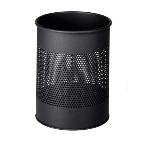 Durable Papierkorb Metall rund 15 Liter mit Ring 165mm anthr
