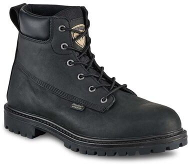 "Irish Setter By Red Wing Hopkins 6"" WP AT (Men's) Work in Black, Size 9 D, Leather"
