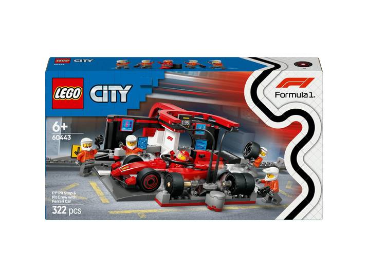 LEGO City Arrêt au Stand de F1 avec Voiture Ferrari 60443 LEGO