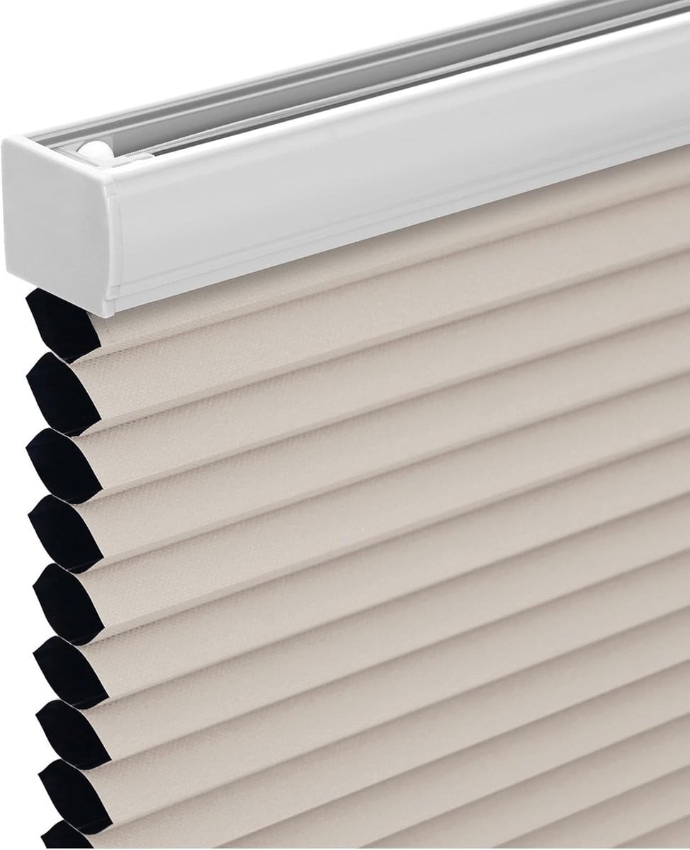 Cel-zonnescherm Verduisterend rolgordijn Beige Breedte: 61 cm