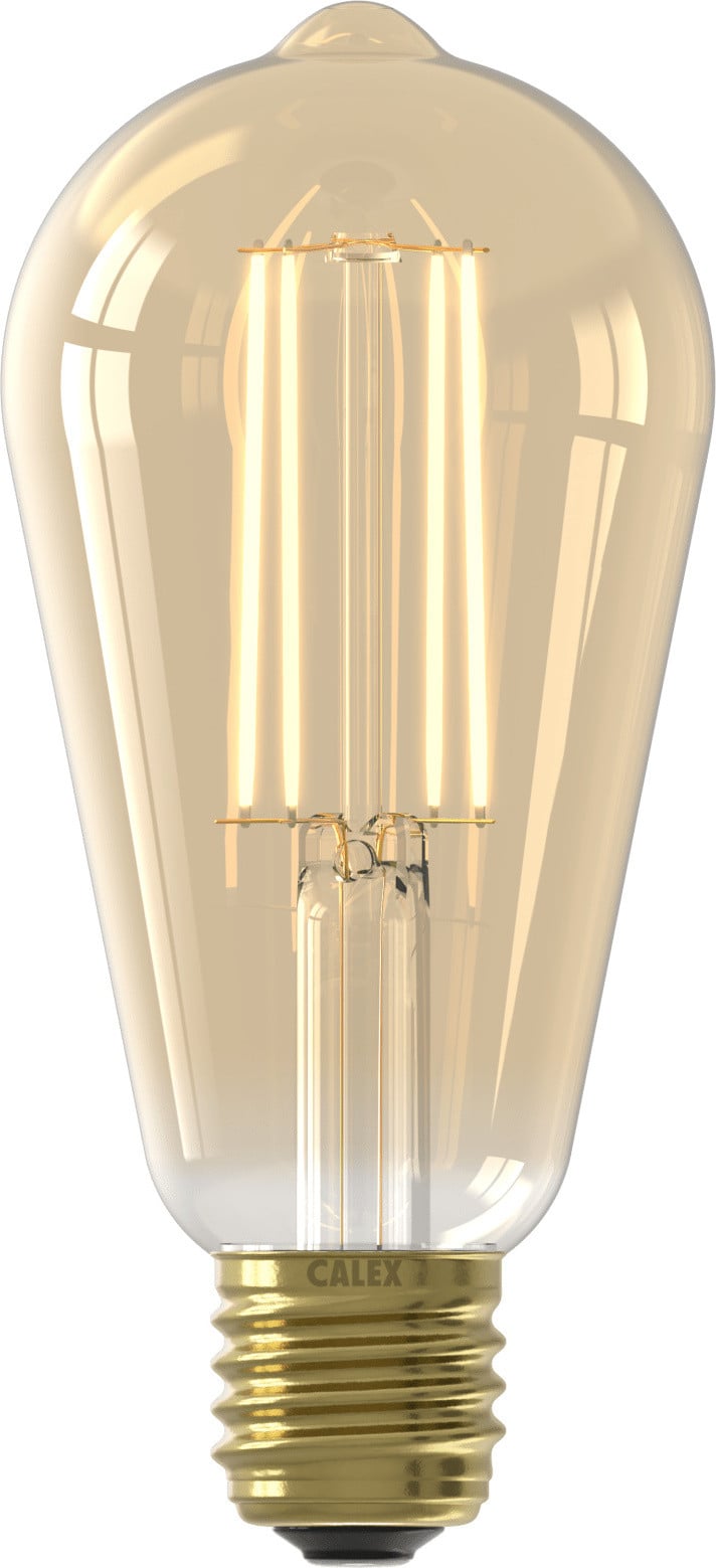Calex LED-lamp ST64 met lichtsensor, E27, warmwit licht, goudkleurig