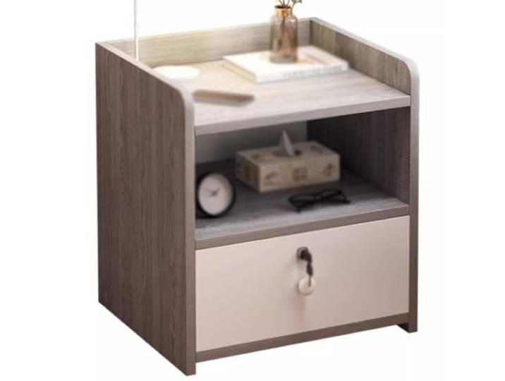 YCCHAH Bett mit Stauraum Nachttisch, modern, minimalistisch, Mini-Aufbewahrungsregal, for Zuhause, Schlafzimmer, Kleiner Schrank, Aufbewahrungsschrank, kreativer Desktop