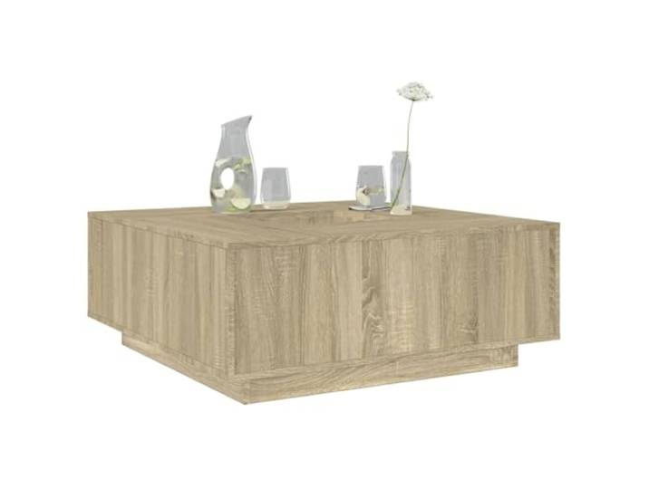 HEFZGDB Couchtisch Sonoma-Eiche 100x100x40 cm Holzwerkstoff Beistelltisch Ablagetisch mit Stabiler Tischplatte für Wohnzimmer