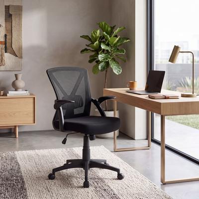 Techni Mobili Ergonomic Mesh Office Chair with Headrest, Black