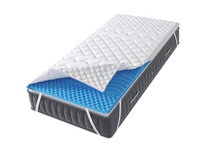 KNERST ErgoFit Matratzentopper 160x200, 7 Zonen, Made in Germany, 5 cm Matratzentopper, Topper mit optimierten 7-Zonen-Komfort, weiches Liegegefühl, Komfortschaum, Öko-Tex Zertifiziert