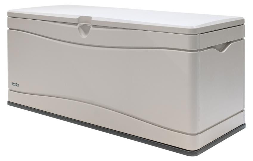 Lifetime Kunststof Tuinbox 495 liter opbergbox en tuinkist, lichtgrijs, B: 152 cm, H: 67 cm, D: 61 cm
