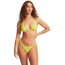 SEAFOLLY Damen Bikinioberteil Marrakesh Longline Slide Tri, Größe 36 in Gelb Gelb