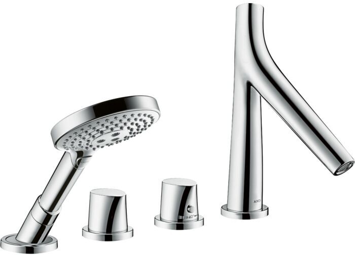 Hansgrohe Axor Starck Organic Wannen Thermostat 12426000 4 Loch Wannen Thermostat, für Fliesenrand, chrom