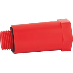 Baustopfen 1/2'' mit Kunststoffgewinde rot