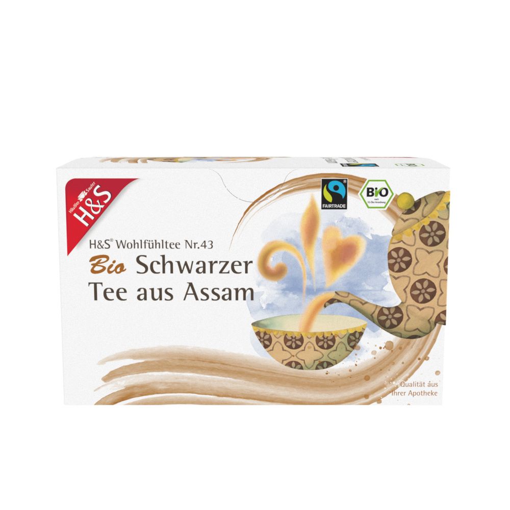 H&S Bio Schwarzer Tee aus Assam Filterbeutel 20x1,8 g