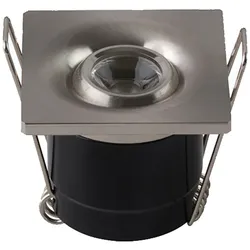 V-Tac LED Mini Spot Einbustrahler Einbauleuchte 2W Eckig Edelstahl (matt) Neutralweiß
