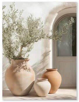 Inspired Living Mediterranean Olive Tree Wall Art Botanical Canvas Print For Living Room And Bedroom 50x75cm Unframed 1