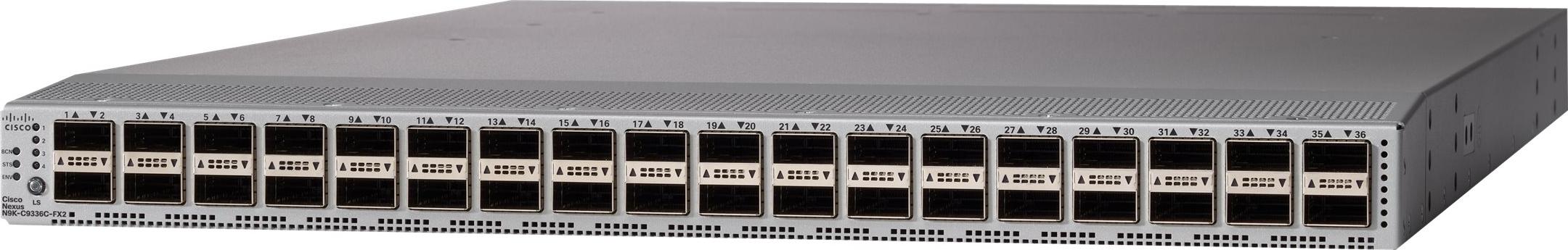 Cisco Nexus N9K-C9336C-FX2, Managed, L2/L3, Rack-Einbau