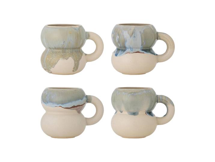 Bloomingville Tasse Luna, lot de 4 Bleu