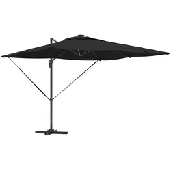 vidaXL Cantilever Roma Sonnenschirm mit LEDs - Schwarz, 286 x 285 x 270 cm, Aluminium