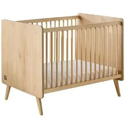 Sauthon, Babybett, Babybett – 120 x 60 cm – inklusive Matratze – Arty – Glatte Eiche/Buche – (60 x 120 cm)