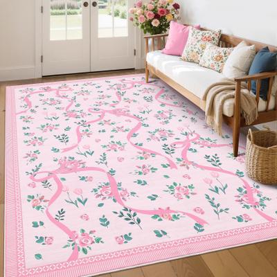 Garvee Floral Bow Pattern Area Rug