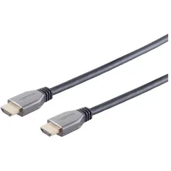 S-Conn Ultra HDMI Kabel, 10K, HDMI-A auf HDMI-A, 48Gbit/s, eARC, HDR, VRR, 3-fach geschirmt, schwarz - Läng (7.50 m), Videokabel, Schwarz