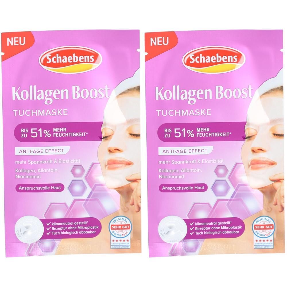 Schaebens Kollagen Boost Tuchmaske 2x 2x1 St Gesichtsmaske