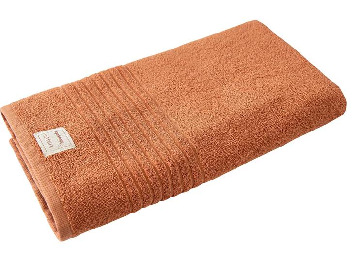 Badetuch DYCKHOFF Nature , orange (terra), B:70cm L:200cm, Frottier, Obermaterial: 100% Baumwolle, Handtücher, Badetuch
