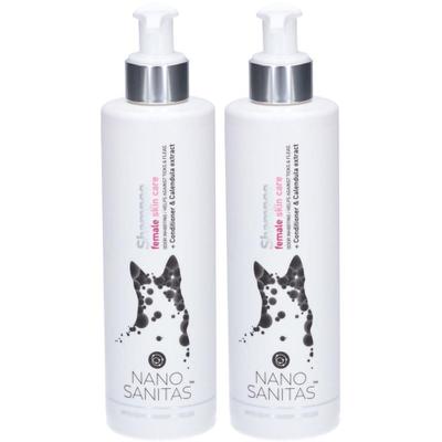 Nanosanitas Female Skin Care Silver Shampoo Dogs x2 2x250 ml