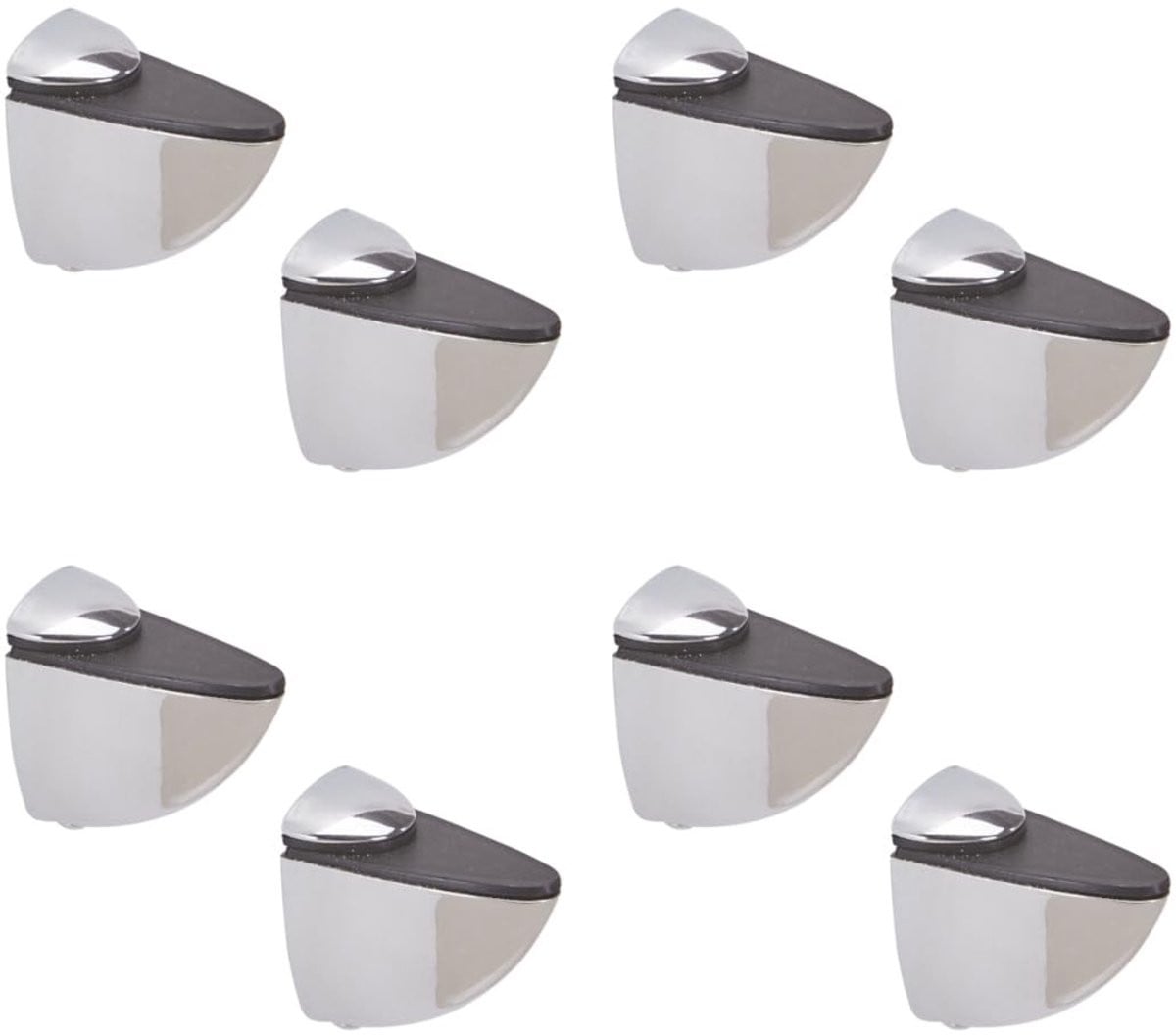 Dailygoods Inklapbare Plankhouder Verchroomd - Metalen Plankdragers voor Glas of Hout - Belastbaar tot 5 kg