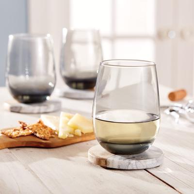 Libbey Classic Smoke All-Purpose Stemless Wine Glasses, 15.25-ounce, Set of 6 - Set of 6