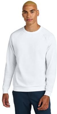 District DT1304 Perfect Tri Fleece Crewneck Sweatshirt in White size XS   Polyester Blend