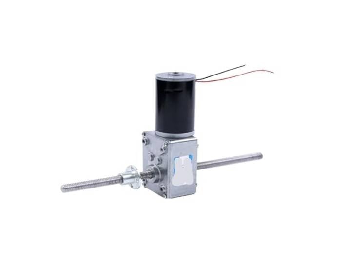 OJJBAVKFQ Doppelwellengetriebemotor, Doppelwelle, Ausgang mit M8-Schraube, 12 V/24 V DC, 5840-31ZY, einstellbare Geschwindigkeit, stündlich/gegen den Uhrzeigersinn (Turnt-o, 24 V, 28 RPM-Only MOT)