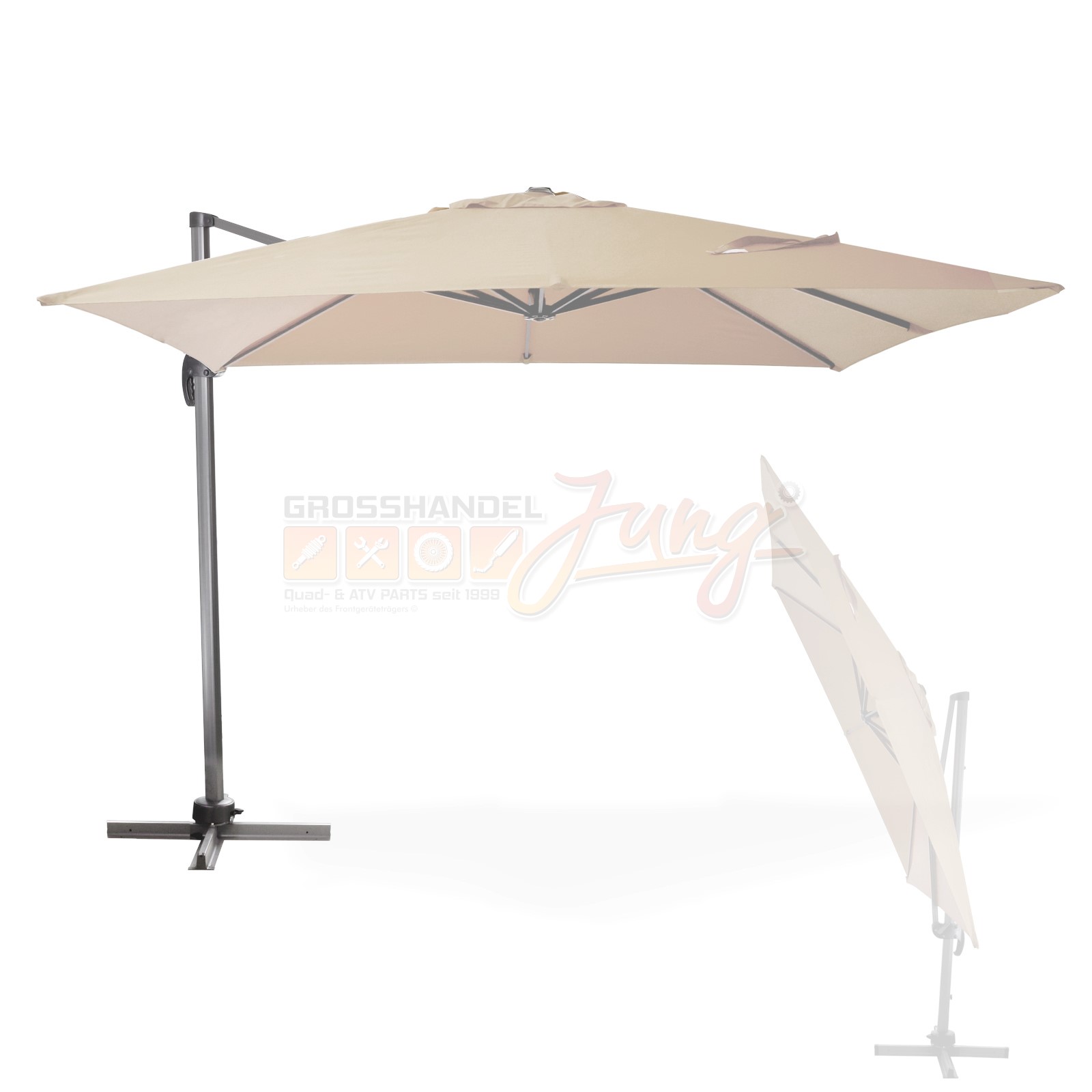 Ampelschirm Verona 3x3m Ecru