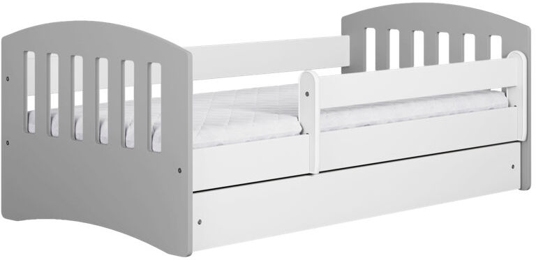 Mack + Milo Hermes Drawer Convertible Bed and Mattress Grey European Toddler (80 x 180cm)