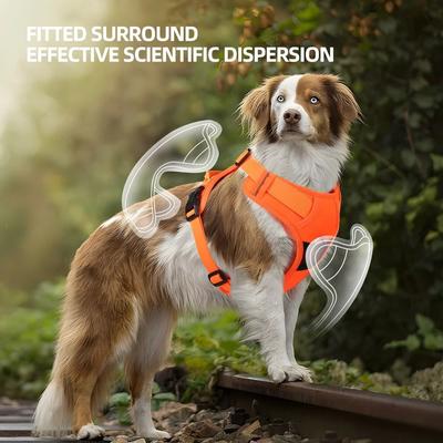 Uplift Essentials Professional No Pull Reflective Nylon Safety Dog Harness orange l