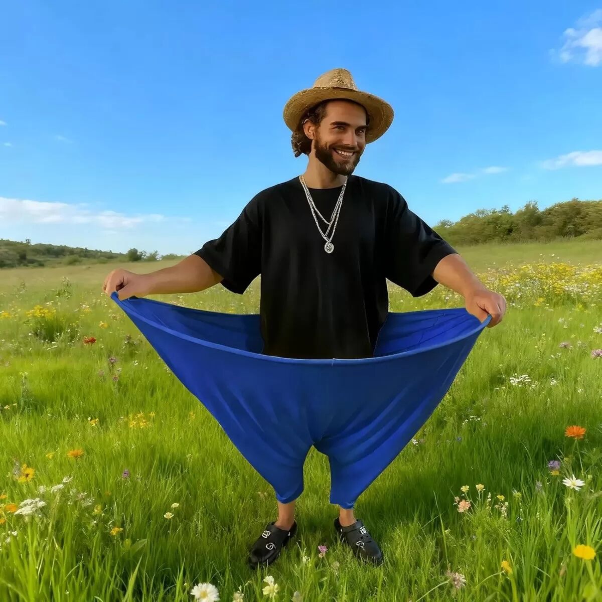 INF Granny Pants Yard Spiel: Lustiges übergroßes Wurfspiel für Familie & Outdoor-Aktivitäten Dunkelblau